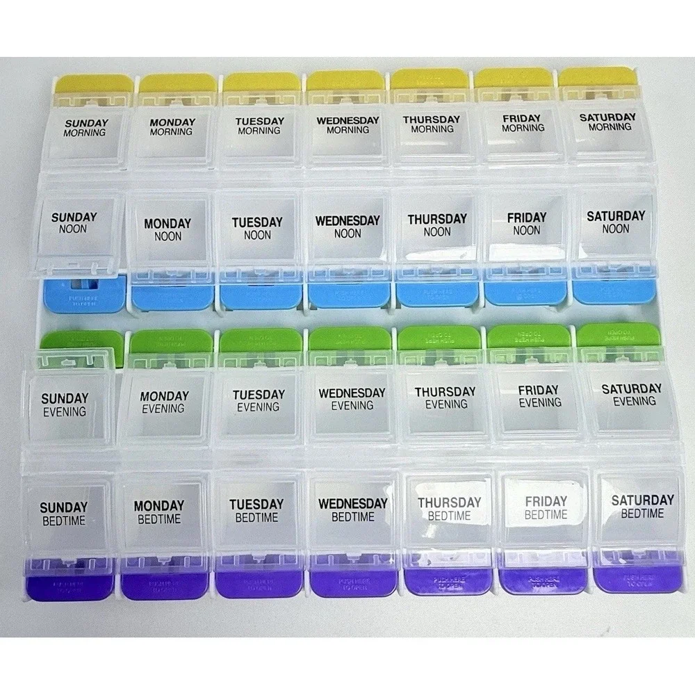 pill organizer easy open, New, 4 Spots